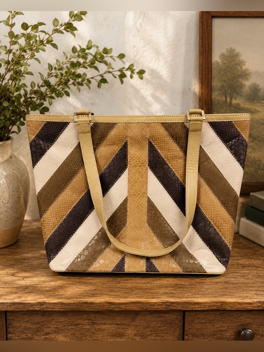 Vintage Accessory Patchwork Rare Tote Bag Purse